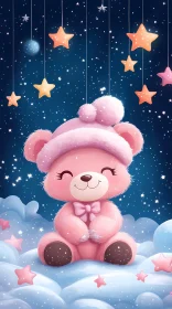 Whimsical Night with Teddy Bear