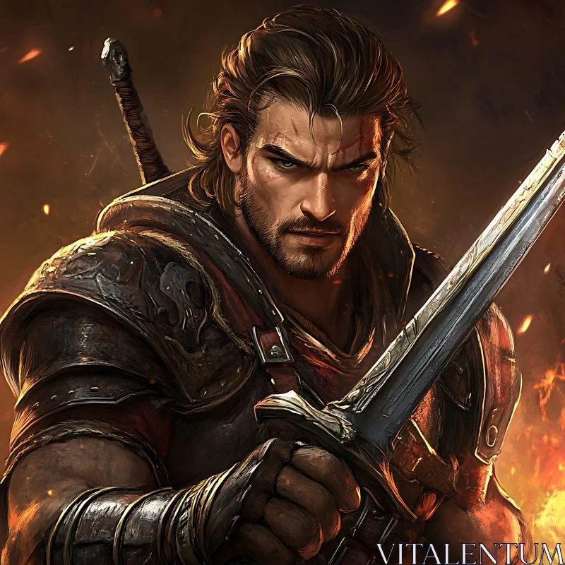 Battle-Hardened Warrior Portrait