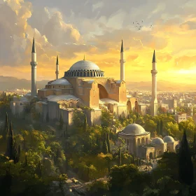 Sunset Over the Hagia Sophia