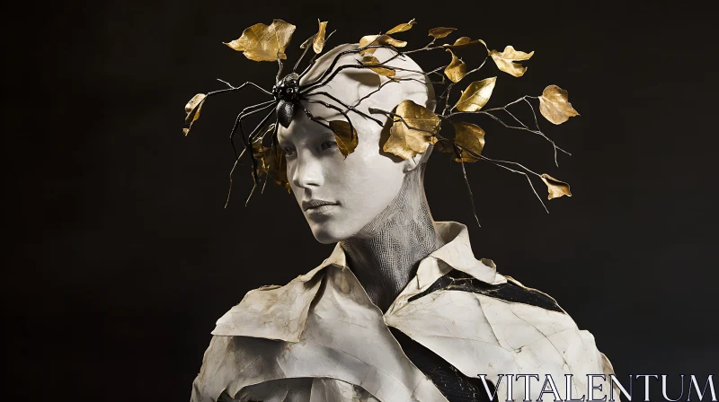 Gilded Foliage Sculpture