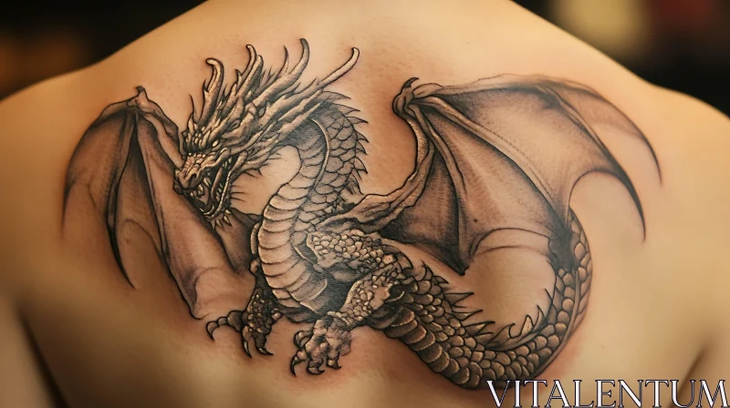 Back Tattoo: Dragon in Flight