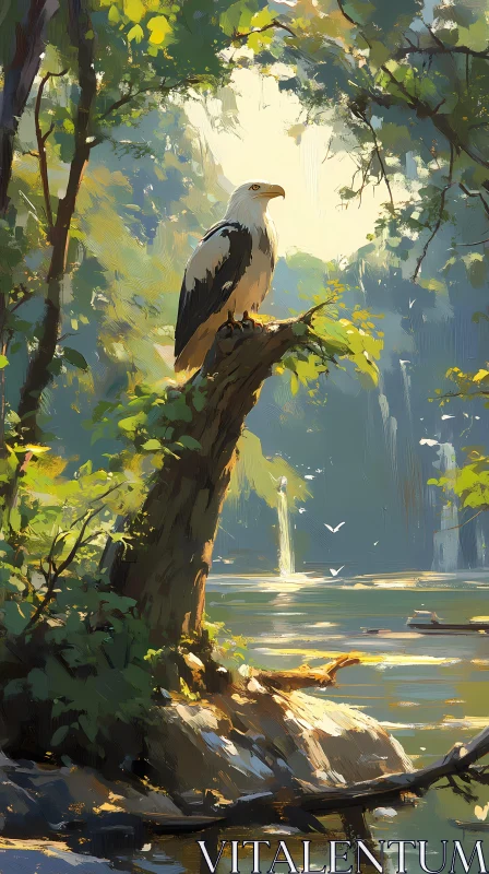 Majestic Eagle in Nature AI Image