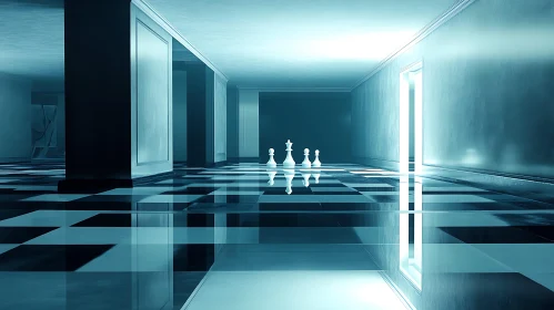 Monochrome Chess Still Life