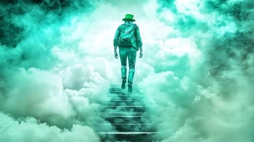 Stairway to Heaven in Teal Hues