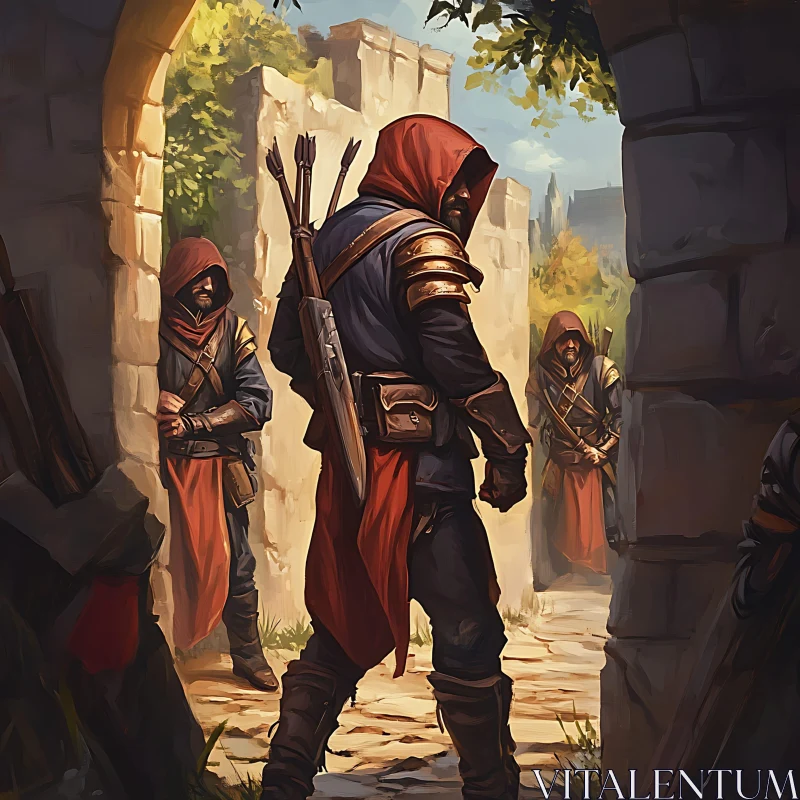 Hooded Archers: Vigilance in the Stone Gate