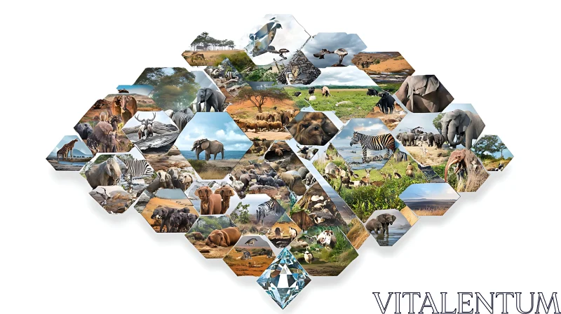 Hexagon Shaped Wildlife Images
