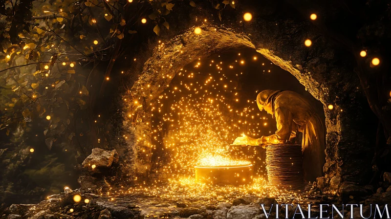 Magical Cauldron in Glimmering Cave