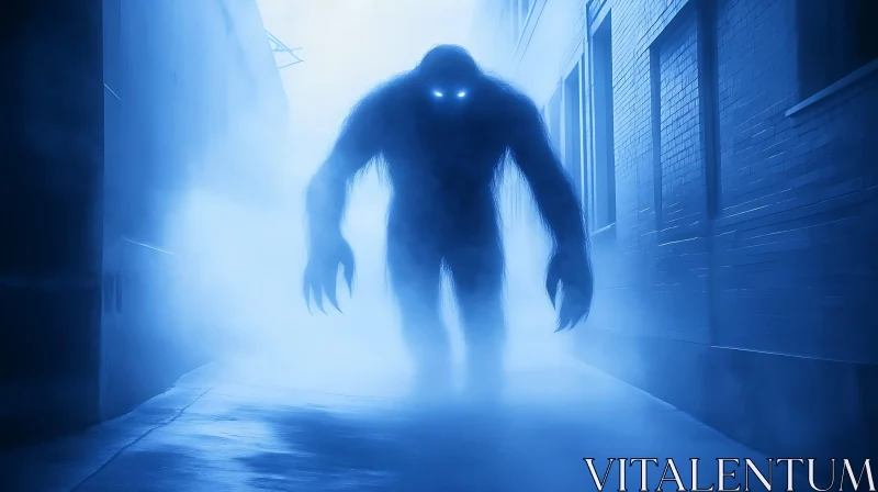 Alley Monster in Blue Mist
