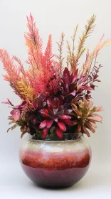 Autumn Floral Display in Stylish Vase