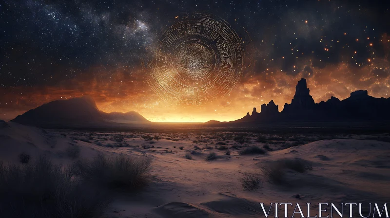 Enigmatic Sky Over Desert Scene