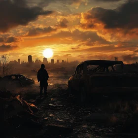 Wasteland Sunset: A Moment of Reflection