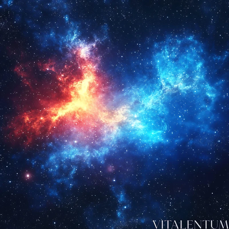 Colorful Cosmic Cloud with Stars