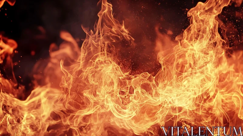 Fiery Dance in Shades of Orange, Red, and Yellow