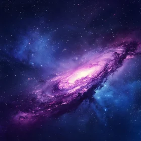 Cosmic Symphony in Purple and Blue