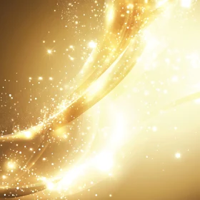 Golden Particles Abstract