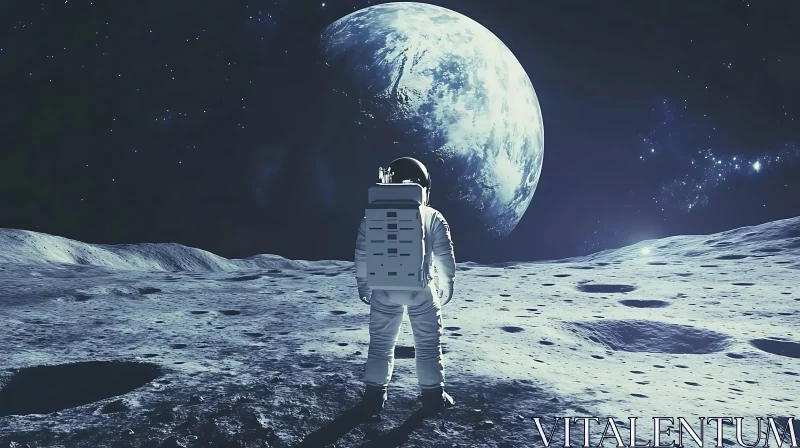 Lunar Stroll: Astronaut's View