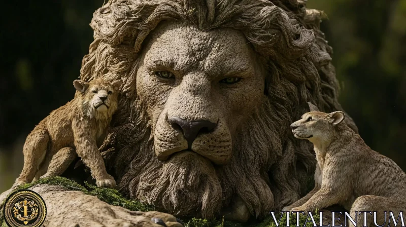 Stone Lion Family