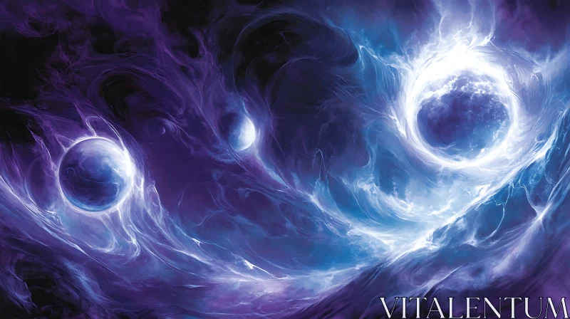 Celestial Dance of Swirling Nebula