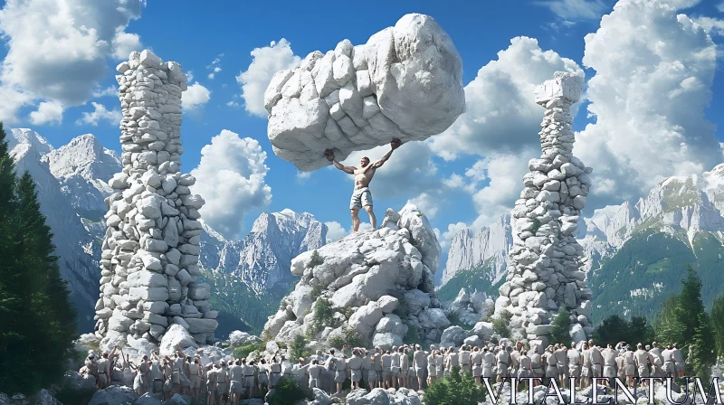 Atlas's Ascent: Bearing the Weight of Stone