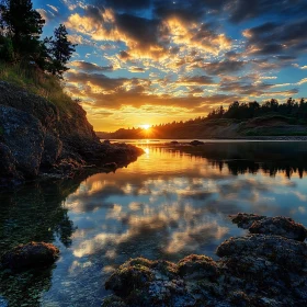 Golden Hour at the Lake