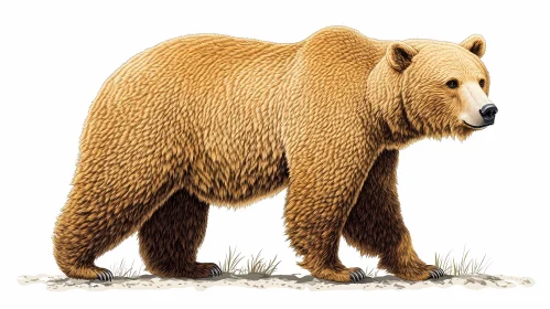 Detailed Brown Bear Drawing