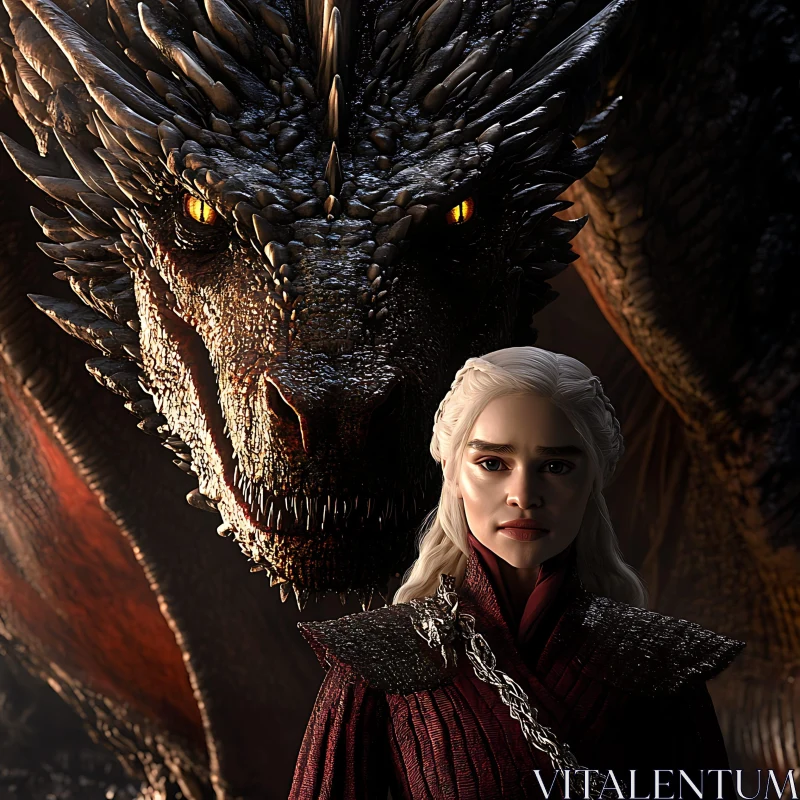 Portrait of a Woman with Dragon