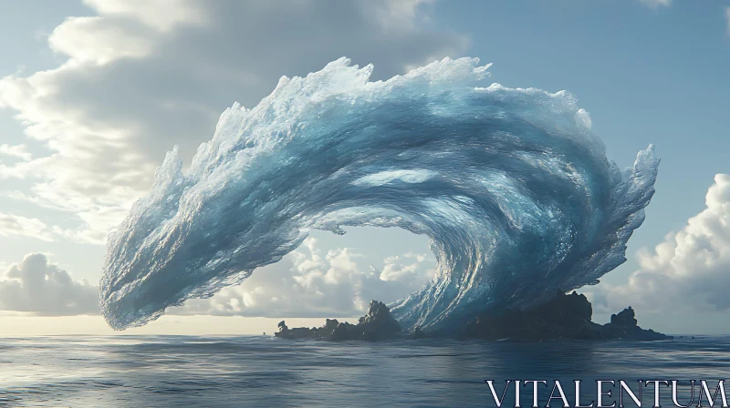 Giant Wave near Island