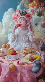 Floral Crowned Girl's Dessert Party