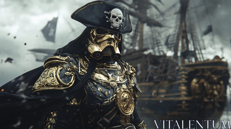 AI ART Futuristic Pirate Commander