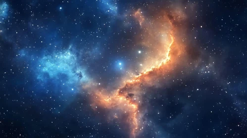 Cosmic Canvas: Nebula's Dance in the Night