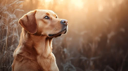 Dog in Golden Light