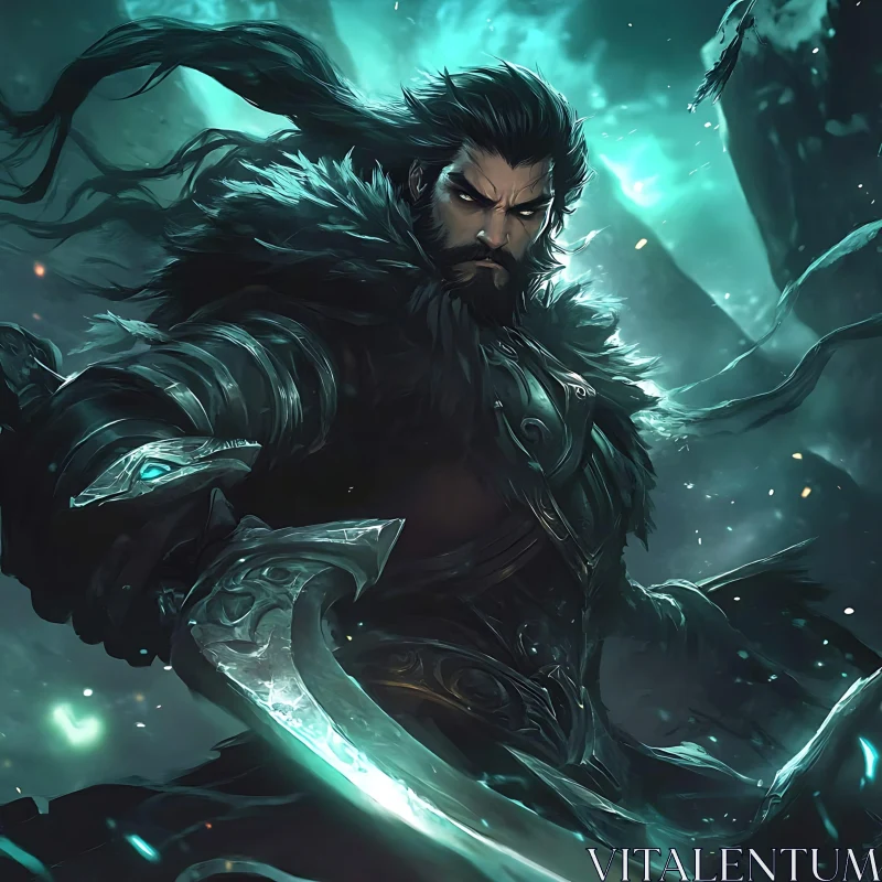 Fantasy Warrior Portrait with Teal Lighting