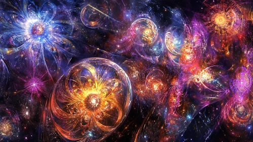 Swirling Nebula of Light and Color