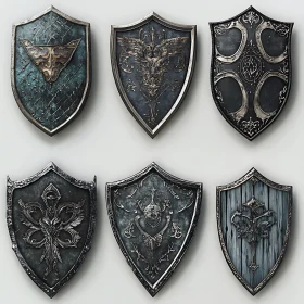 Collection of Decorative Medieval Shields
