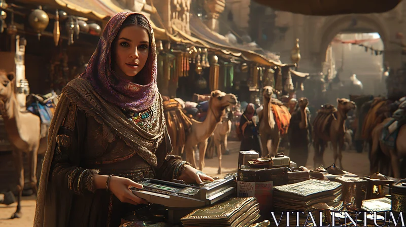 Bustling Marketplace Scene