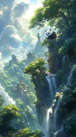 Panda and Ancient Temples
