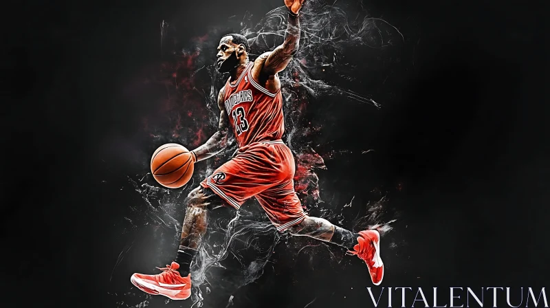 Athlete with a Basketball