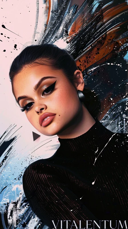 Digital Portrait of Selena Gomez