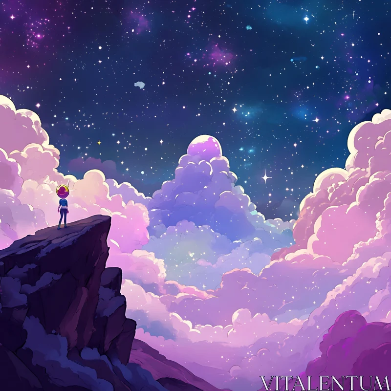 Celestial Dreamscape with Astronaut
