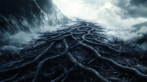Ethereal Roots and Mountainscape