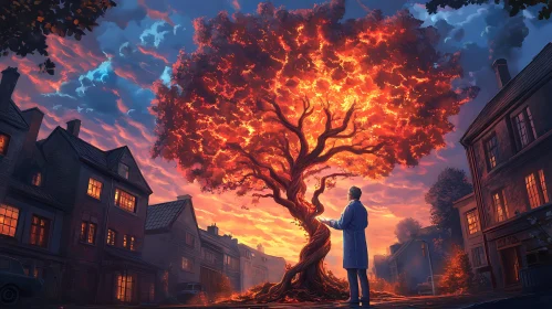 Sunset Tree Gazing