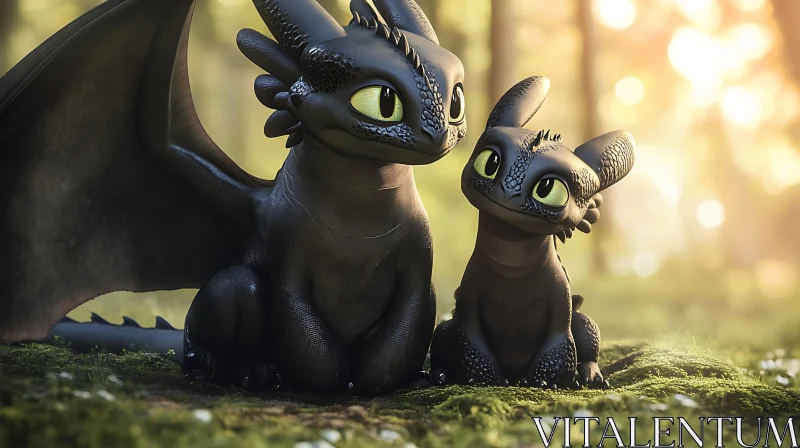 Night Fury Dragons in Sunlight