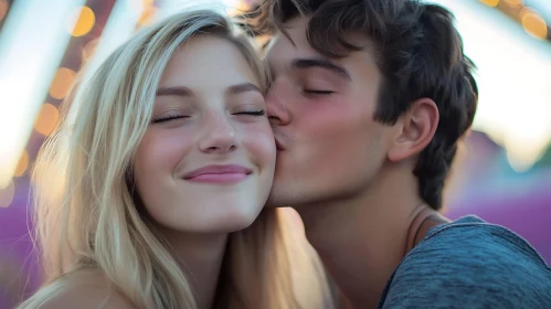 Couple in Love Kissing