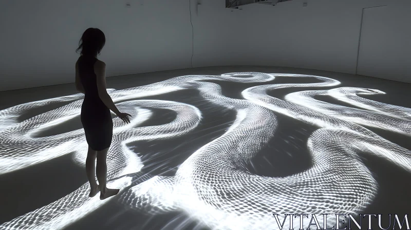 Monochromatic Light Pattern Installation