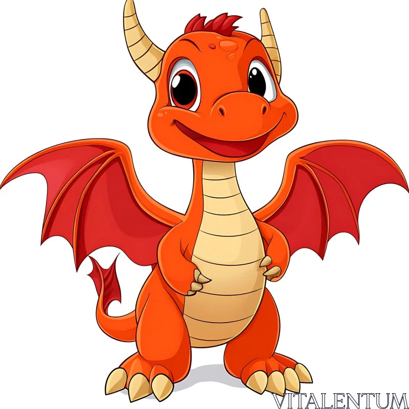 AI ART Playful Dragon Illustration for Children