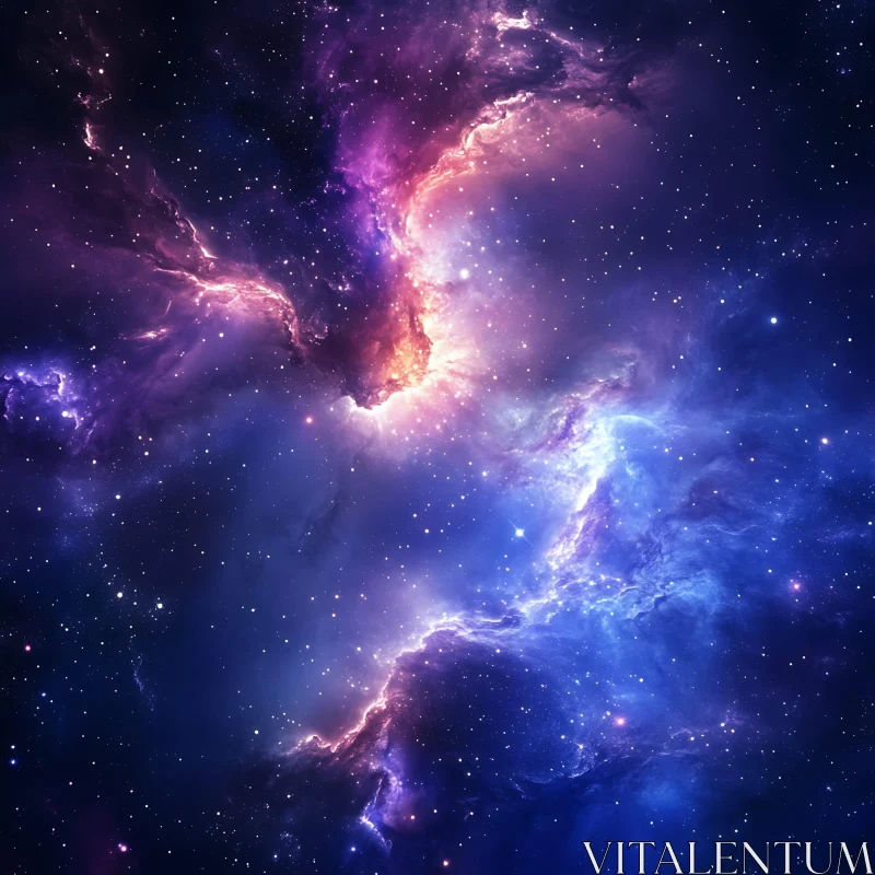 Celestial Hues: Nebula and Starscape
