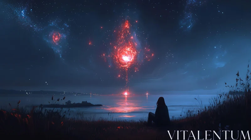 Night Sky Reflection Art