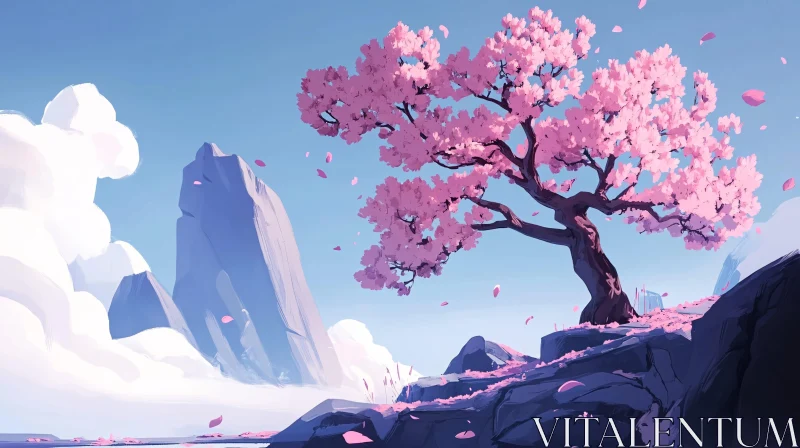 Pink Petals Landscape