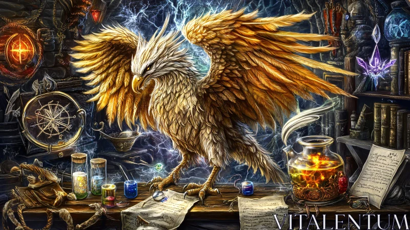 Griffin in Alchemist's Workshop