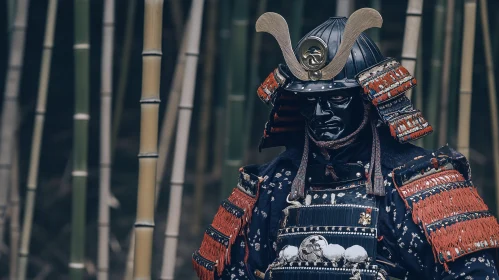 Japanese Warrior in Traditional Armor